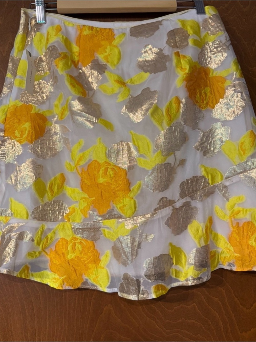 Maeve Anthropologie Flounced Jacquard Mini Skirt 8 - Picture 7 of 14